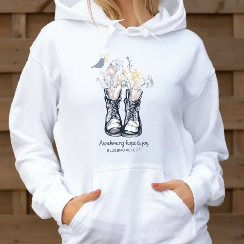 9 Days of Refuge-Inspired Boots & Flowers Hoodie