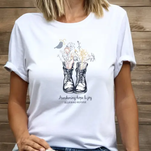 9 Days of Refuge-Inspired Boots & Flowers T-Shirt