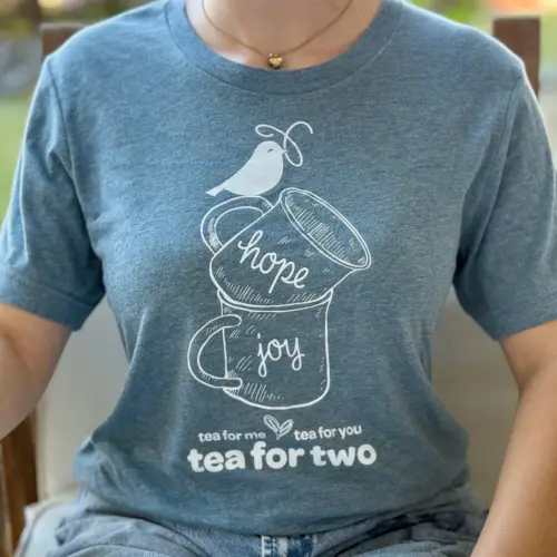 Tea for Two Tee, Denim