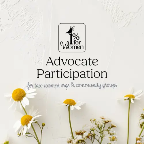 1% for Women Advocate Participation