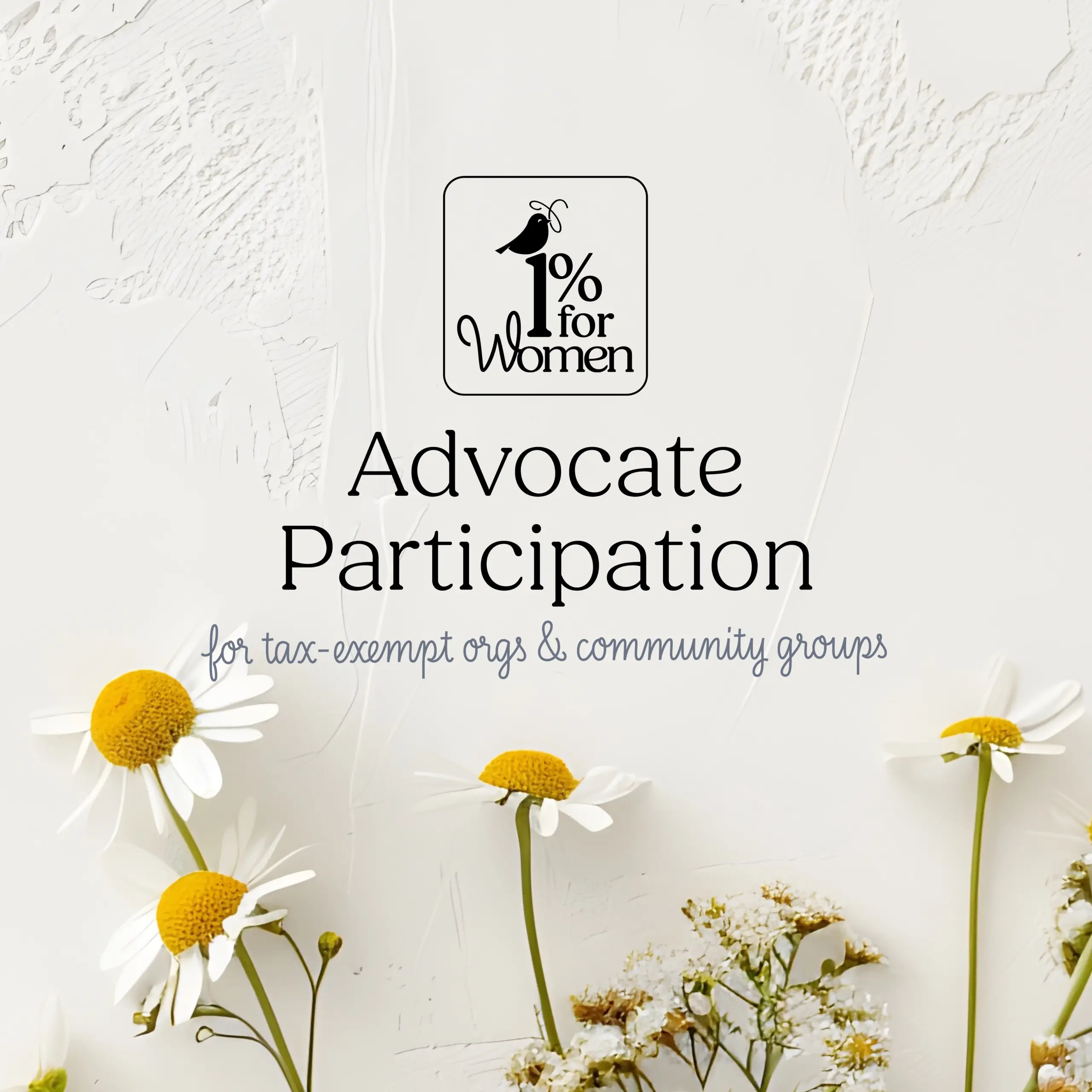 1% for Women Advocate Participation