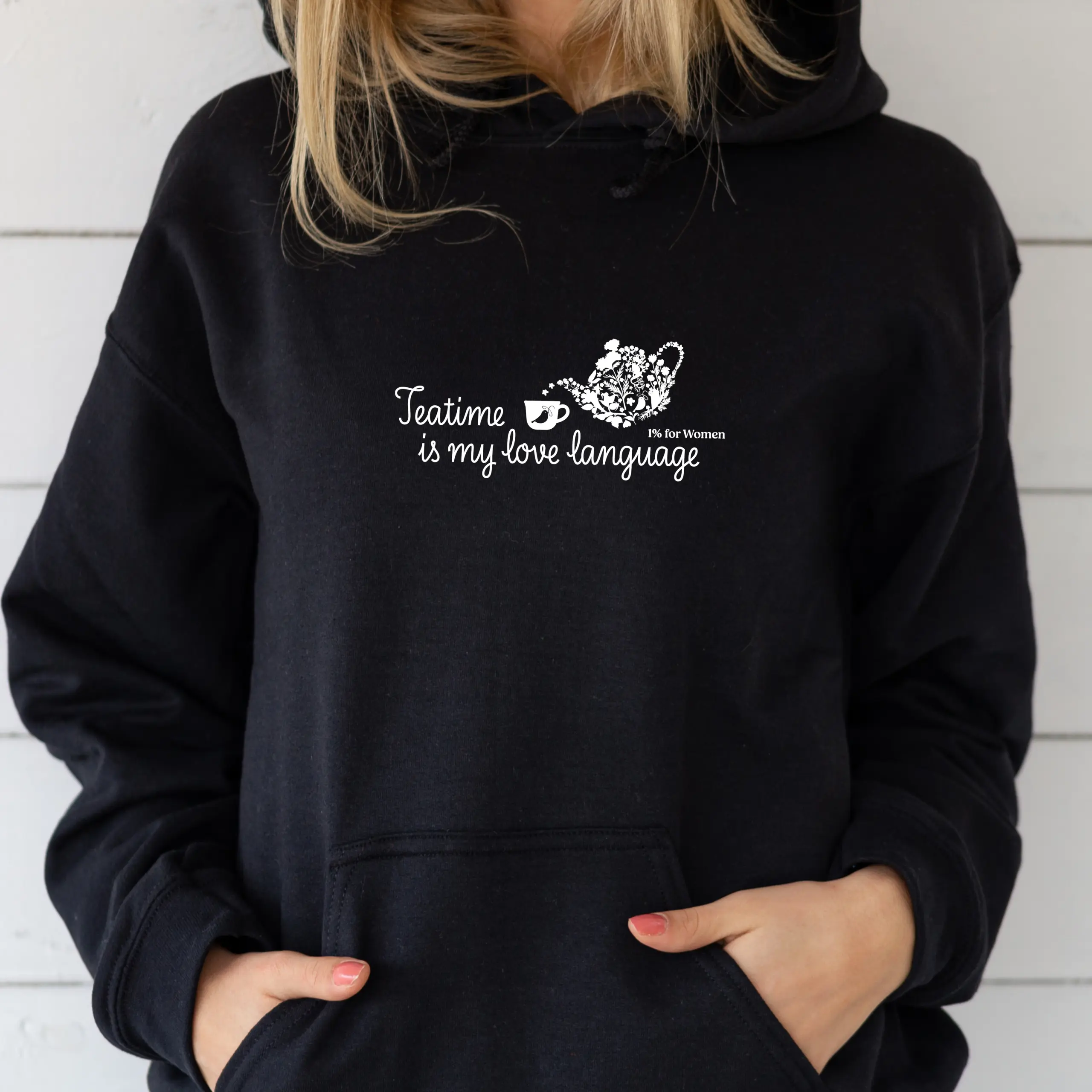 Kettle & Cup Hoodie, Black