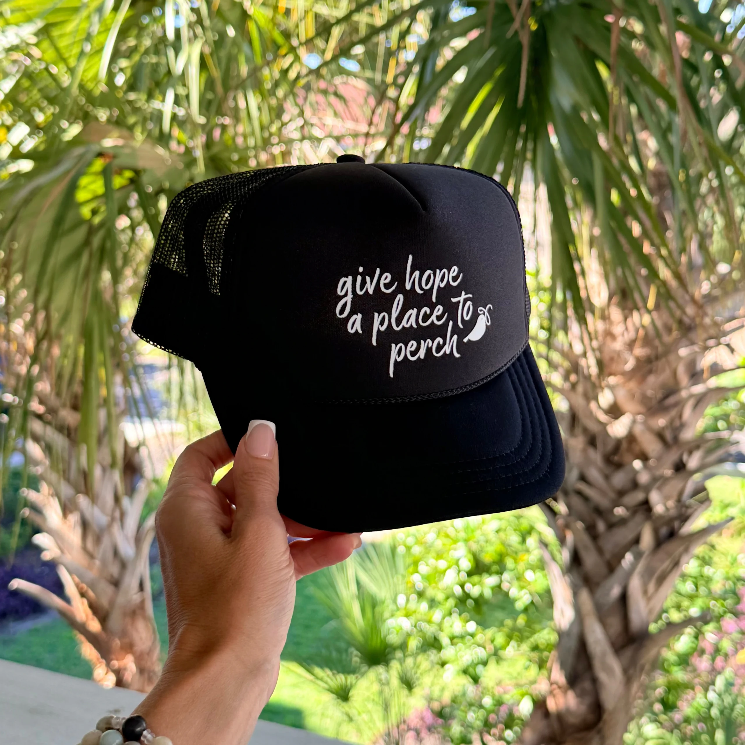 Bluebird Refuge Trucker Hat - Give Hope a Place to Perch
